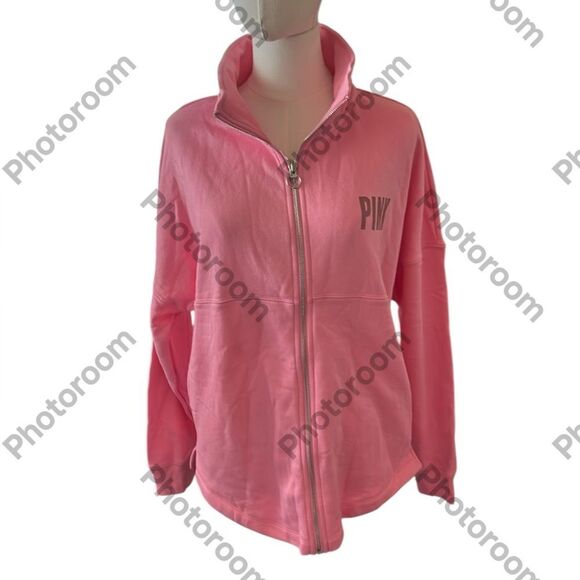Victoria’s Secret PINK full zip sweatshirt Color Pink, Size XS, NWT - Picture 2 of 9